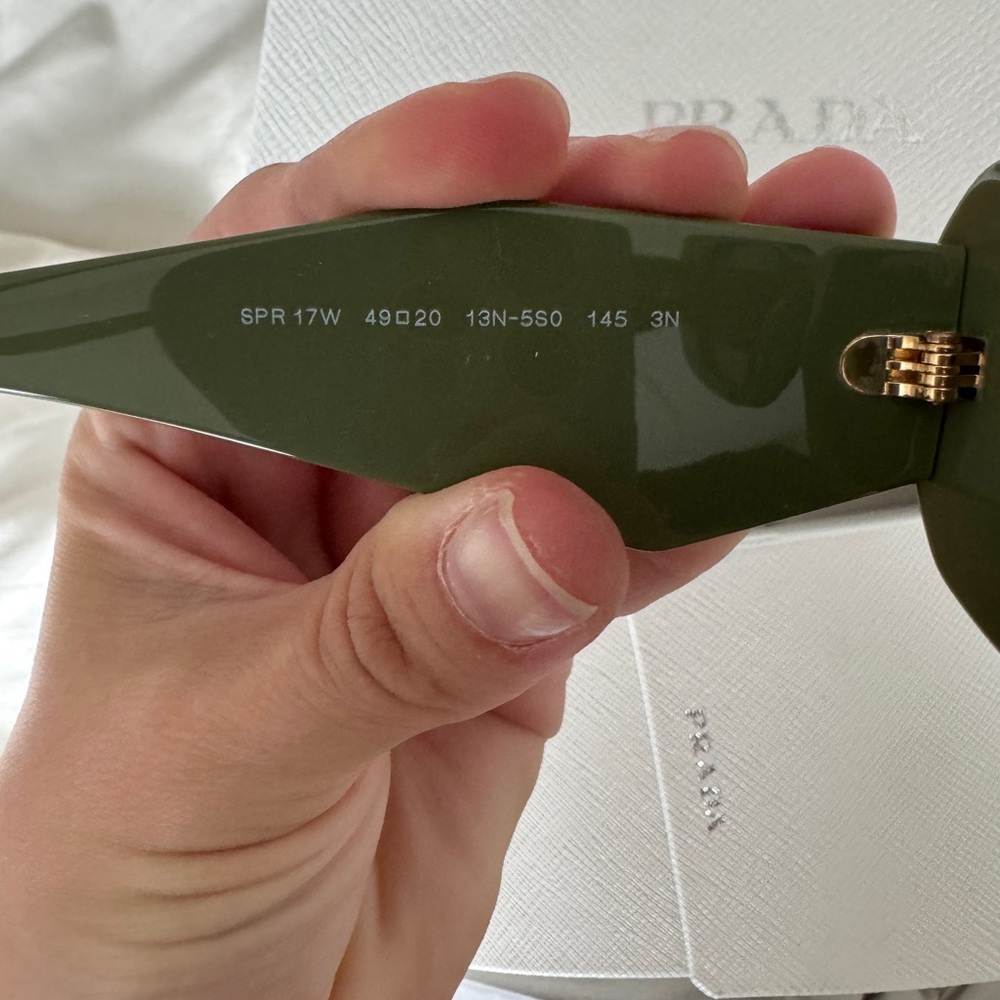 Prada Green/Sage Rectangular Sunglasses - image 5